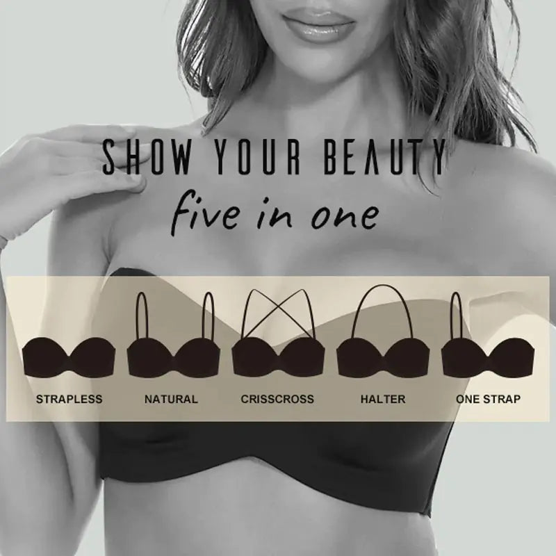 Strapless Bra Push up Non-Slip